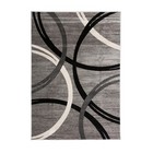 Rugshop Rugs For Living Room Contemporary Abstract Circles Design Gray Area Rug