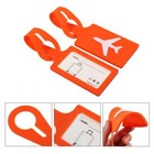 Luggage Tags Silicone Straps Bulk With Name Id Card Personalized Bright Colof   