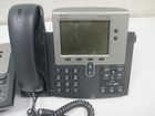 Lot Of 3 Cisco 7940 Series Unified Voip Ip Phone W  Headset