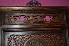 Antique Chinese Wood Hand Carved Wall Hanging Panel 19 C Qing 17 X 15