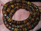 Buddhist 108 Turquoise Coral Embedded Yak Bone Mala Prayer Beads  u5 