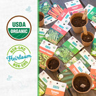 30ct Organic Non-gmo Heirloom Seeds - Assorted Herbs  Fruits  And Vegetables
