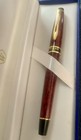 Vintage Waterman Expert Ii Rollerball Pen In Oriental Red  gold With Box Papers