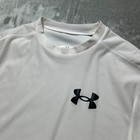 Under Armour Men   s L Heatgear Compression Shirt White Long Sleeve Athletic