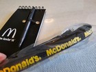 Vintage Mcdonald s Promotional Black Lanyard   Notebook W small Pen