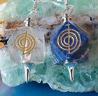 2 Dowsing Pendulums  Lapis Lazuli And Crystal Pendulum  Reiki Engraved Pendulum