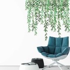 Weeping Willow Branches Border Stencil - Large Botanical Stencil For Walls