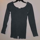 2 Womens Bestto Long Sleeve Unitard Romper Ribbed Form Fitted One Size Body Suit