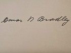 General Omar N  Bradley - World War Ii Served With Patton - Signed Index Card