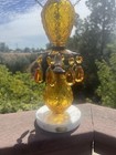 Vintage Amber Glass Loevsky   Loevsky  l l  Decorative Scales Of Justice Marble
