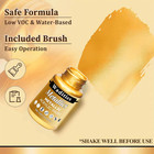 Acrylic Paint Metallic Gold 250ml Gold Leaf Paint For Art Painting