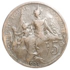1903 France Dupuis 5 Centimes Old Bronze Coin Km 842