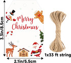 Christmas Gift Tags With String 50 Pack Holiday Labels