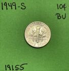 1949 S Roosevelt Dime 10c Bu Uncirculated Mint State 90  Silver