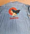 Vintage Disney Store Embroidered Pocahontas Denim Shirt - Medium 