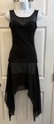 Y2k  Witchy Whimsigoth Gothic Fairy Grunge Handkerchief Hem Dress Festival Sz S