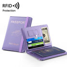 Luxury Leather Travel Passport Wallet Holder Rfid Blocking Id Card Case Cover