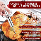 Qpmr Meat Injector Syringe Kit  2-oz Large Capacity Marinade Turkey Injector Wit