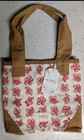 Whole Foods Pink   Yellow Plumeria Mini Tote Bags  Hawaii Exclusive  -set Of 2