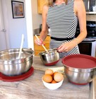 Premium Stainless Steel Mixing Bowls With Lids And Non-slip Base  set Of 3 