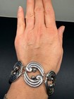 Vintage Taxco Sterling Silver Link Bracelet Signed L  Flores Mexico 7 In 32 18 G