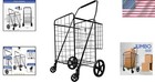Foldable Xxl Shopping Cart With Double Basket  360   Wheels For Easy Maneuvering