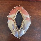 Vintage Brutalist Brass Metal Free Form Belt Buckle Soldered Brass 5 5 