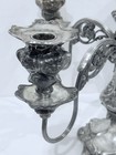 1898 Barbour Silver Nouveau Lily Quadruple Raised Embossed 5 Lights Candelabra