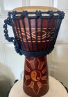 Sale  Handmade 16  Tall Mahogany Djembe Bongo Drum  Model   40m6 - Yin   Yang