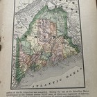 Antique Colorful 1885 Map Of Maine 10x7 Inches
