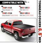 Roll-up Soft Truck Tonneau Cover Compatible With 2007-2014 Chevy Silverado 1500 