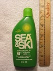 Vintage Sea   Ski Suntan Lotion Spf 6 Green 4 Oz Bottle Collectible For Display