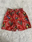 Vintage 90s Surfing Frog Beach Shorts 100  Cotton Boys Size 4t Red