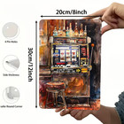 Slot Machine Wall Decor - Retro Slot Panel Metal Sign New-8x12
