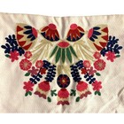 Tassel Trim Floral Embroidered Bohemian Festival Pillow Case Cover Decorative