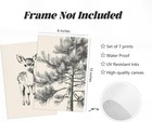 Nursery Wall Art Woodland Animal Canvas Wall Decor Baby Room Pictures Forest    