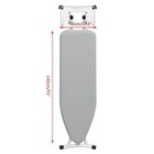 Ironing Board Cover And Pad Standard Size Silicone Coated 4 Layers Sm-md-lr