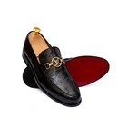 Handmade Men Black Leather Moccasins Dress Shoes  Loafer  Men Wedding New Shoes 
