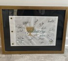 Tiger Woods Jack Nicklaus Phil Mickelson Us Team Signed 2005 Presidents Cup Rtj 