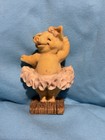 New Vintage Ganz Pigsville Prima Ballerina 1992 Figurine Dancing Pig Tutu  590a