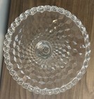 Vintage Fostoria American 10  Round Glass Pedestal Cake Stand 