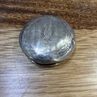 Antique Sterling Silver Cut Crystal Covered Vanity Jar Small Monogramed