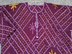 African Dashiki Embroidered Purple Batik Pattern Top Xl   xxl Traditional Shirt