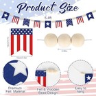 6 5ft 4th Of July Decorations Patriotic Garland With Wood Bead Felt Style 2