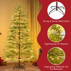 6 Ft Artificial Full Christmas Tree Includes Led Lights Xmas Decoration 