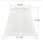 Small Lamp Shade Set Of 6 Chandelier Shades 3  X 6  X 5  White Linen Lampshade C