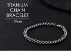 Phiten Titanium Chain Bracelet  Ll  21cm  Made With Pure Titanium  Silver  Curb_