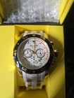 Invicta Men s Quartz White Dial Black gold Bezel Ss Case Chronograph Boxed