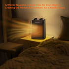1500-watt Ceramic Electric Space Heater With Thermostat  Ptc Ceramic Fast Heatin