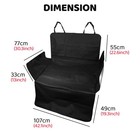 Seat Cover Rear Back Car Pet Dog Travel Waterproof Bench Protector Luxury -black